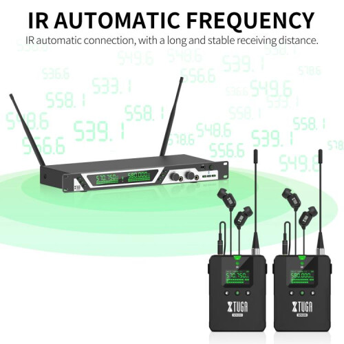 XTUGA SEM200 In-Ear Wireless Stereo Stage Performance Professionelles Ohrmonitorsystem Einzelne Hüfttasche - Ein BodyPack 2