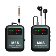 M6S 2.4G Stereo Wireless In-Ear-Monitorsystem Sender Empfänger (Schwarz)