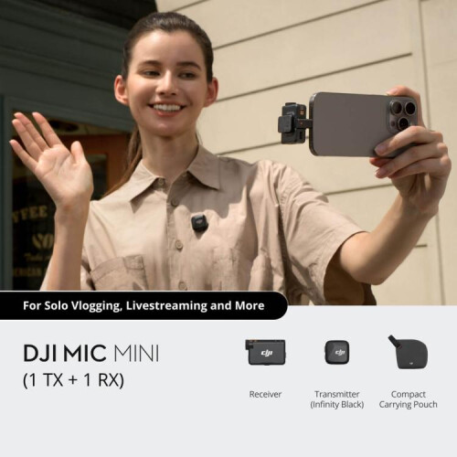 Original DJI Mic Mini (ein Sende- und ein Empfangsmikrofon) – 2 TX + 1 RX + Ladeetui 2