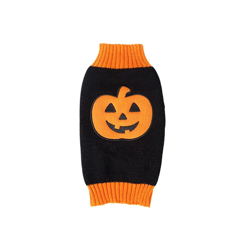 (Small)Halloween petit chien vêtements animal pull vêtement chiot chaud manteau citrouille