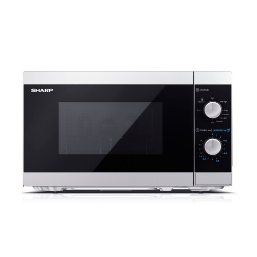 Sharp SHARP Compact Microwave Oven with 1000W Grill 20L 800W Dial Controls YC-MG01U-S 1