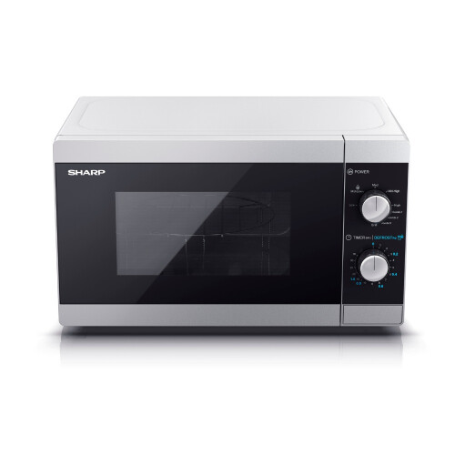 Sharp SHARP Compact Microwave Oven with 1000W Grill 20L 800W Dial Controls YC-MG01U-S 2