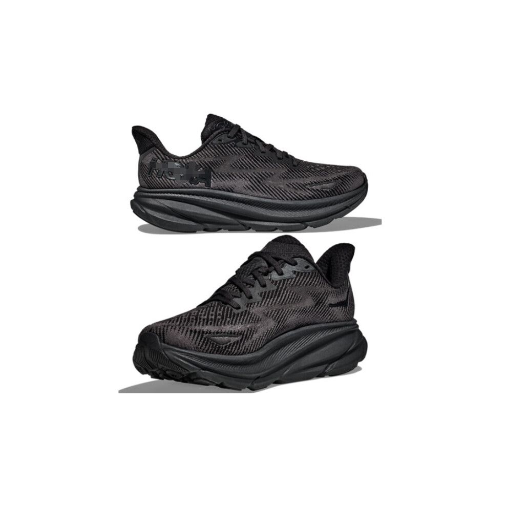 (Full Black, UK7/EU40.5) Women Trainers Wear-resistant Platform Running Shoes Jogger Sport Sneakers