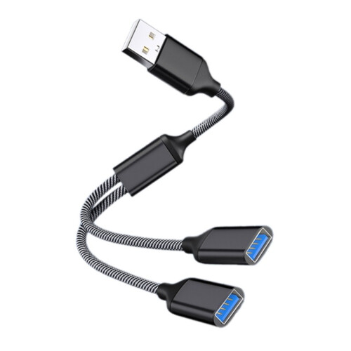 (Μαύρο usb έως 2usb) USB σε 3 USB 2.0 HUB Προσαρμογέας πολλαπλών διαχωριστών