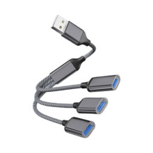 (Γκρι usb σε 3usb) USB σε 3 USB 2.0 HUB Προσαρμογέας πολλαπλών διαχωριστών