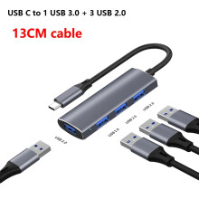 (USBC 3.0 2.0) USB 3.0 USB C HUB 4 θυρών Συμβατό με προσαρμογέα πολλαπλών