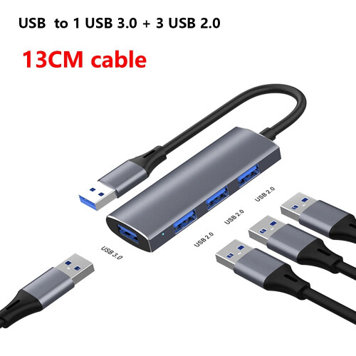 (USB 3.0 2.0)USB 3.0 USB C HUB 4 θυρών Συμβατό με προσαρμογέα πολλαπλών