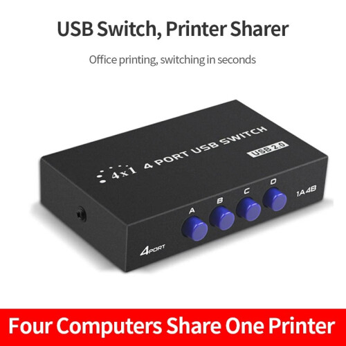 (2 Θύρες) 4 Θύρες USB 2.0 Διακόπτης κοινής χρήσης Διακόπτης 4 ή 2 σε 1 2