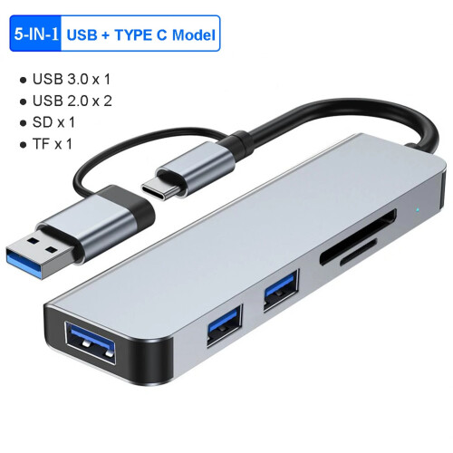 (5-ΣΕ-2)USB C HUB Τύπος C Splitter σε HDMI 4K Thnderbolt 3 Docking Station Προσαρμογέας