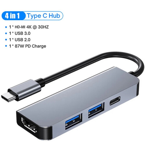 (4-σε-1) 10 σε 1 USB C HUB 4K 30Hz Σταθμός σύνδεσης τύπου C σε συμβατό με