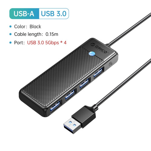 (4 USB 3.0 15cm USB A) Hub Usb3.0 5Gbps High Speed USB Hub 3 0 Multiple Port Type C HUB Multi USB