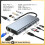 (8-ΣΕ-2)USB C HUB Τύπος C Splitter σε HDMI 4K thunderbolt 3 Docking Station Προσαρμογέας 2