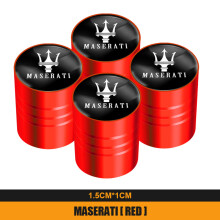 (Rosso) 4 pezzi Tappi valvola pneumatici per cerchi in lega di metallo per Maserati Ghibli GranTurismo