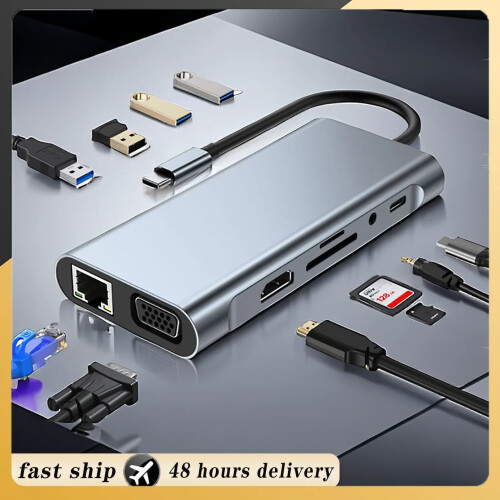 (8-ΣΕ-2) USB C HUB συμβατό Macbook Air M1 iPad Pro Τύπος C Splitter σε HDMI 4K thunderbolt 1