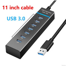 (B)Ruisave Usb Hub 3 0 Extender High Speed 4 7 Port USB Splitter Συμβατό με πολλαπλές