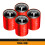 (A Red) 4PCS Μεταλλικό Universal Αξεσουάρ στελέχους βαλβίδας ελαστικού 2