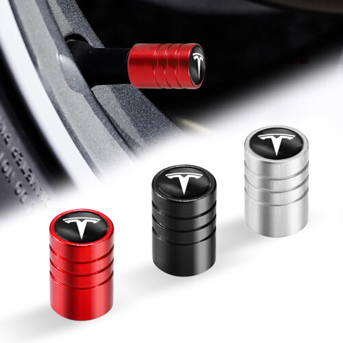 (A Red) 4PCS Μεταλλικό Universal Αξεσουάρ στελέχους βαλβίδας ελαστικού 2