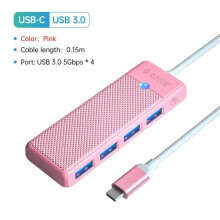 (4 USB 3.0 15cm USB C) Hub Usb3.0 5Gbps High Speed USB Hub 3 0 Multiple Port Type C HUB Multi USB