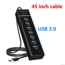 (A)Ruisave Usb Hub 3 0 Extender High Speed 4 7 Port USB Splitter Συμβατό με πολλαπλές