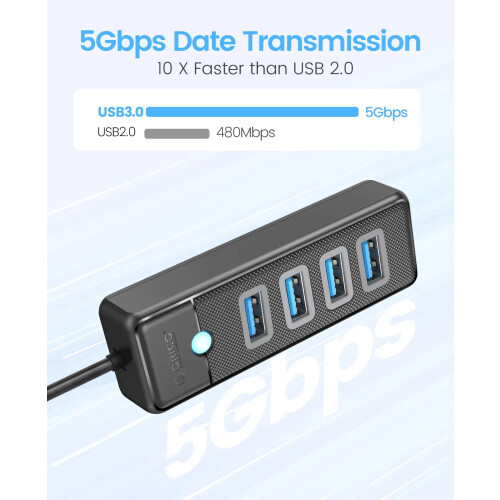 (USB3.0 15cm USB C)ORICO-Πολλαπλών τύπων C Splitter 4 θύρες HUB 5Gbps Συμβατό με 2