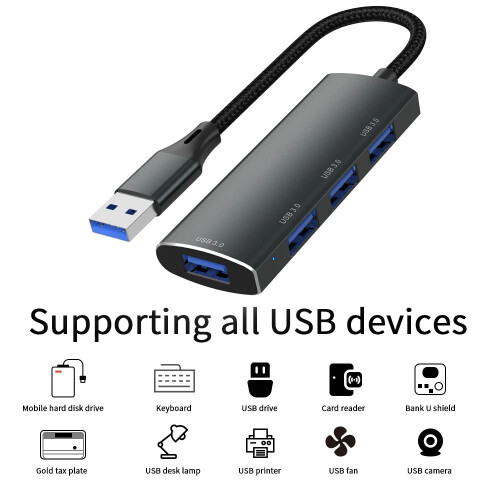 (USB C 3.0-110CM)USB 3.0 USB C HUB 4 θυρών Συμβατό με προσαρμογέα πολλαπλών 2