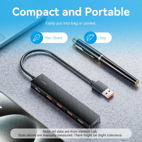 (USB-A 3.2 10Gbps 2)Vention USB HUB 4 Θύρες USB HUB 10Gbps USB 3.2 Gen 2 Adapter Συμβατό με 2