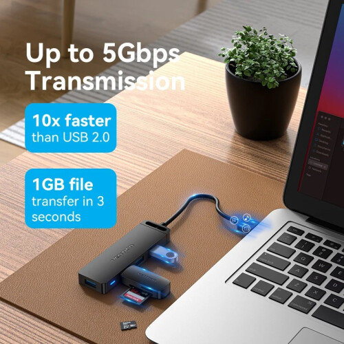 (Type-c HUB 0,5m) Προσαρμογέας εξαερισμού USB HUB 4 Θύρες USB Τύπου C σε 2