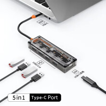 (τύπος c 5 σε 1 B) USB C HUB 4K 30Hz Τύπος C σε HD-MI DP VGA Gigabit Ethernet USB 3.0 PD 100W