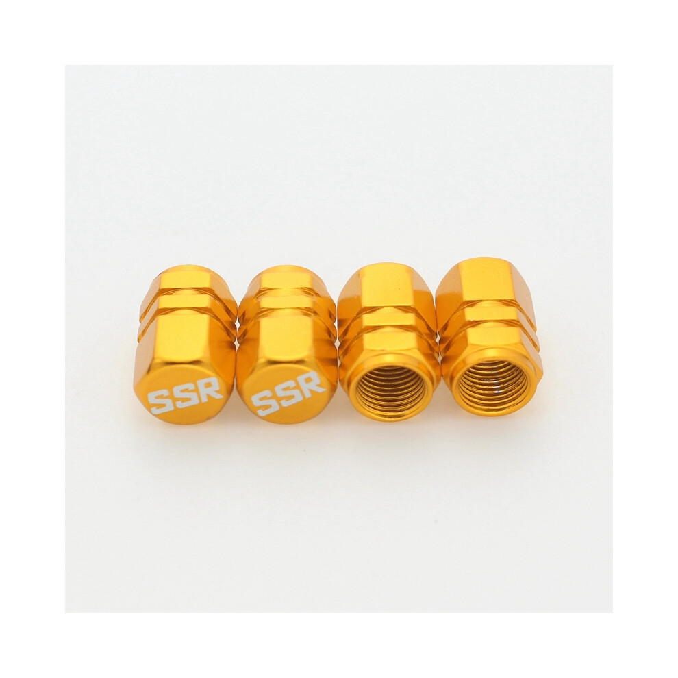 (4PCS GOLD SSR) 4PCS Accessoires de voiture Roues Pneus Bouchons de valve de pneu ADVAN RAYS VOLK SSR