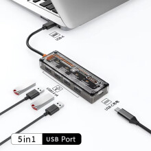 (USB 5 σε 1 A) USB C HUB 4K 30Hz Τύπος C σε HD-MI DP VGA Gigabit Ethernet USB 3.0 PD 100W Συμβατό
