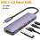 (D) 10Gbps USB C HUB 4K 60Hz Τύπος C σε HDMI συμβατό με PD 100W USB Splitter Adapter Συμβατό 2