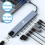 (10 σε 1) 10 σε 1 USB C HUB 4K30Hz Σταθμός σύνδεσης τύπου C σε συμβατή με 2