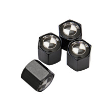 (C-BLACK) 4 szt. metalowych nakładek na wentyle opon, akcesoria samochodowe do BMW M M3 M5 M6 E90 E34