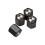 (A-BLACK) 4pcs Bouchons de valve de pneu en métal pour BMW M M3 M5 M6 E90 E34 E36 E46 E60 E90 E39 E70 4