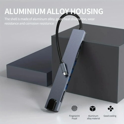 (10 σε 1 HUB) 10 σε 1 USB C HUB 4K30Hz Σταθμός σύνδεσης τύπου C σε συμβατό 2