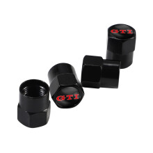 (B Nero per GTI) 4 pezzi Tappi valvola pneumatici auto Logo automatico Accessori antipolvere per VW