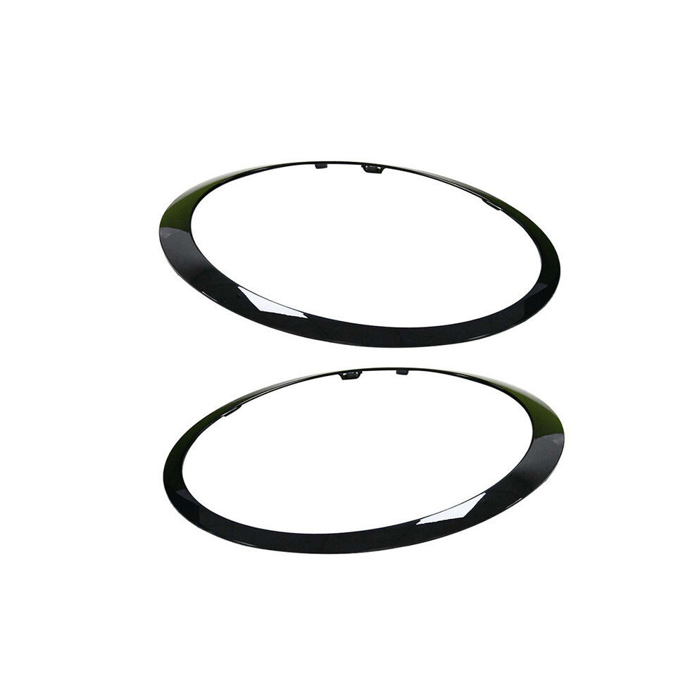 Cadre de phare de voiture plaqué noir brillant/argenté pour MINI Cooper S R56 R57 R55 Clubman 2007-2015