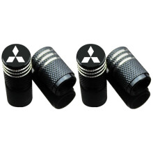 (Czarny) 4 szt. Mitsubishi Outlander Pajero Eclipse Cross Jinxuan Car Tire Valve Fontanel Hat Core Cover
