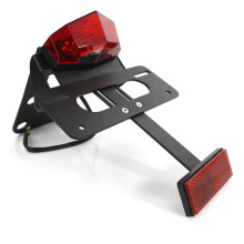 (Rosso) Supporto per targa posteriore, kit di eliminazione del parafango, adatto per Kawasaki KLX250