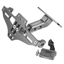 (grigio con logo) Per YAMAHA SEROW 250 XT 250 XT250X XG250 Tricker 250 XG 250 Portatarga Parafango Eliminatore