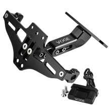 (schwarz mit Logo)Für Loncin Voge 200AC 300AC 300R 500DS 500R 650DS ER10 Kennzeichenhalter Rear Tail
