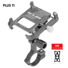 (GUB PLUS11 Argento) Supporto per telefono da bicicletta GUB PLUS 11 per telefoni da 3,5-6,8 pollici,