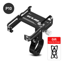 (GUB P10 Nero) Supporto per telefono da bicicletta GUB P10 da 3,5-6,8 pollici, supporto per telefono