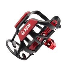 (Rosso) Per SYM Joymax Z300 GTS300i CRUISYM 300 Supporto per portaborraccia per moto e ammortizzatore