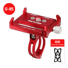 (GUB G-85 Rosso) Supporto per telefono da bicicletta GUB P10 da 3,5-6,8 pollici, per manubrio di bici