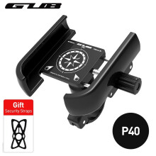 (GUB P40 Nero) Supporto per telefono da bicicletta GUB P10 da 3,5-6,8 pollici, per bici elettrica, moto,
