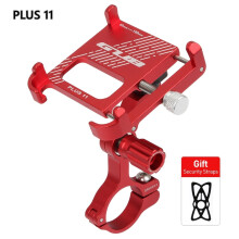 (GUB Plus 11 Rosso) Supporto per telefono da bicicletta GUB P10 da 3,5-6,8 pollici, supporto per telefono