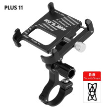 (GUB Plus 11 Nero) Supporto per telefono da bicicletta GUB P10 da 3,5-6,8 pollici, supporto per telefono