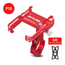 (GUB P10 Rosso) Supporto per telefono da bicicletta GUB P10 da 3,5-6,8 pollici, per manubrio di bici