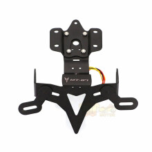 (Logo B) Supporto targa per moto con eliminazione parafango per Yamaha MT-07 FZ-07 MT07 con luce.
